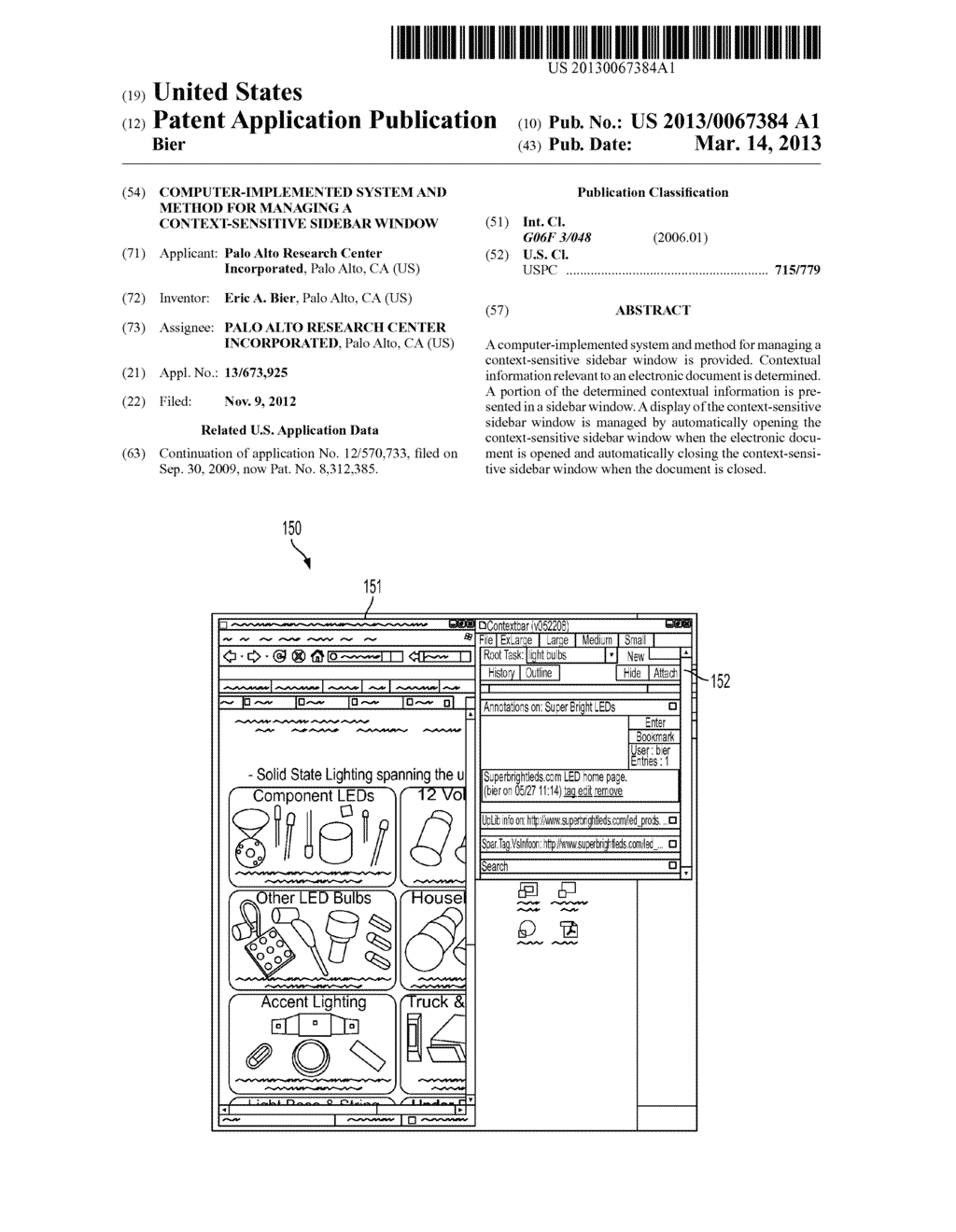 Computer-Implemented System And Method For Managing A Context-Sensitive     Sidebar Window - diagram, schematic, and image 01