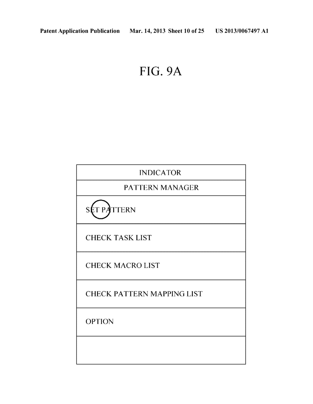 APPARATUS AND METHOD FOR SETTING A USER-DEFINED PATTERN FOR AN APPLICATION - diagram, schematic, and image 11
