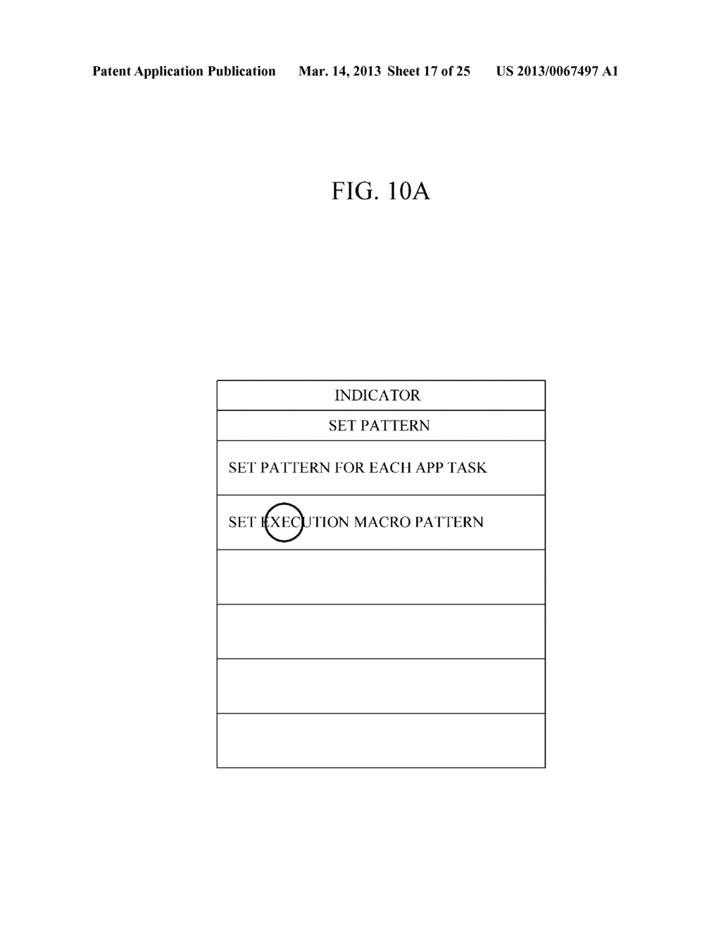 APPARATUS AND METHOD FOR SETTING A USER-DEFINED PATTERN FOR AN APPLICATION - diagram, schematic, and image 18