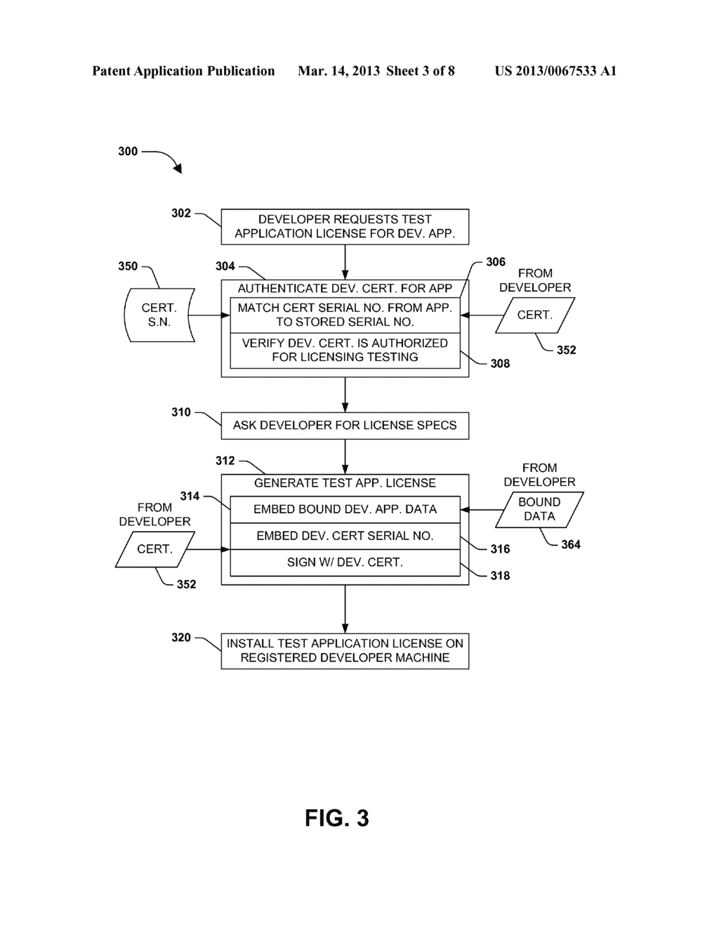 GENERATING A TEST LICENSE FOR A DEVELOPER APPLICATION - diagram, schematic, and image 04