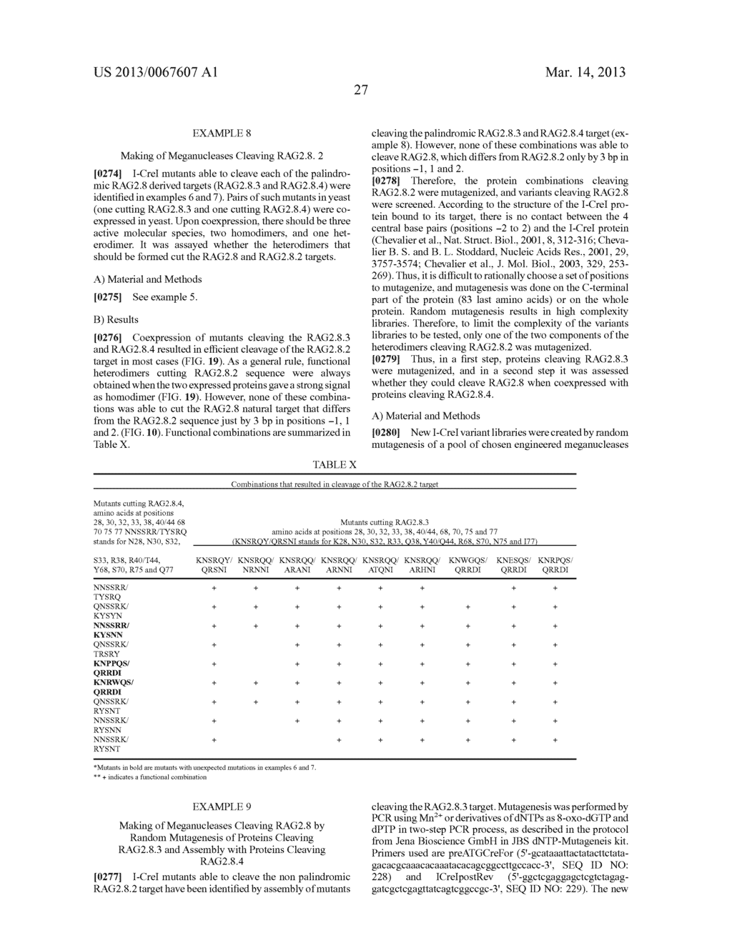 MEGANUCLEASE VARIANTS CLEAVING A DNA TARGET SEQUENCE FROM A RAG GENE AND     USES THEREOF - diagram, schematic, and image 75