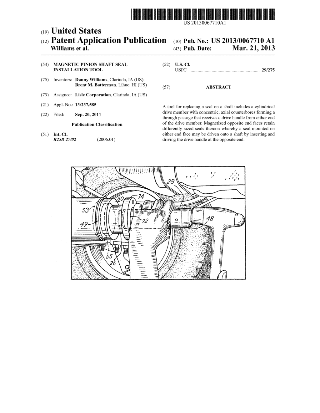 Magnetic Pinion Shaft Seal Installation Tool - diagram, schematic, and image 01