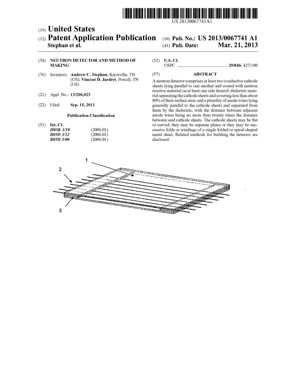 Neutron detector and method of making - diagram, schematic, and image 01