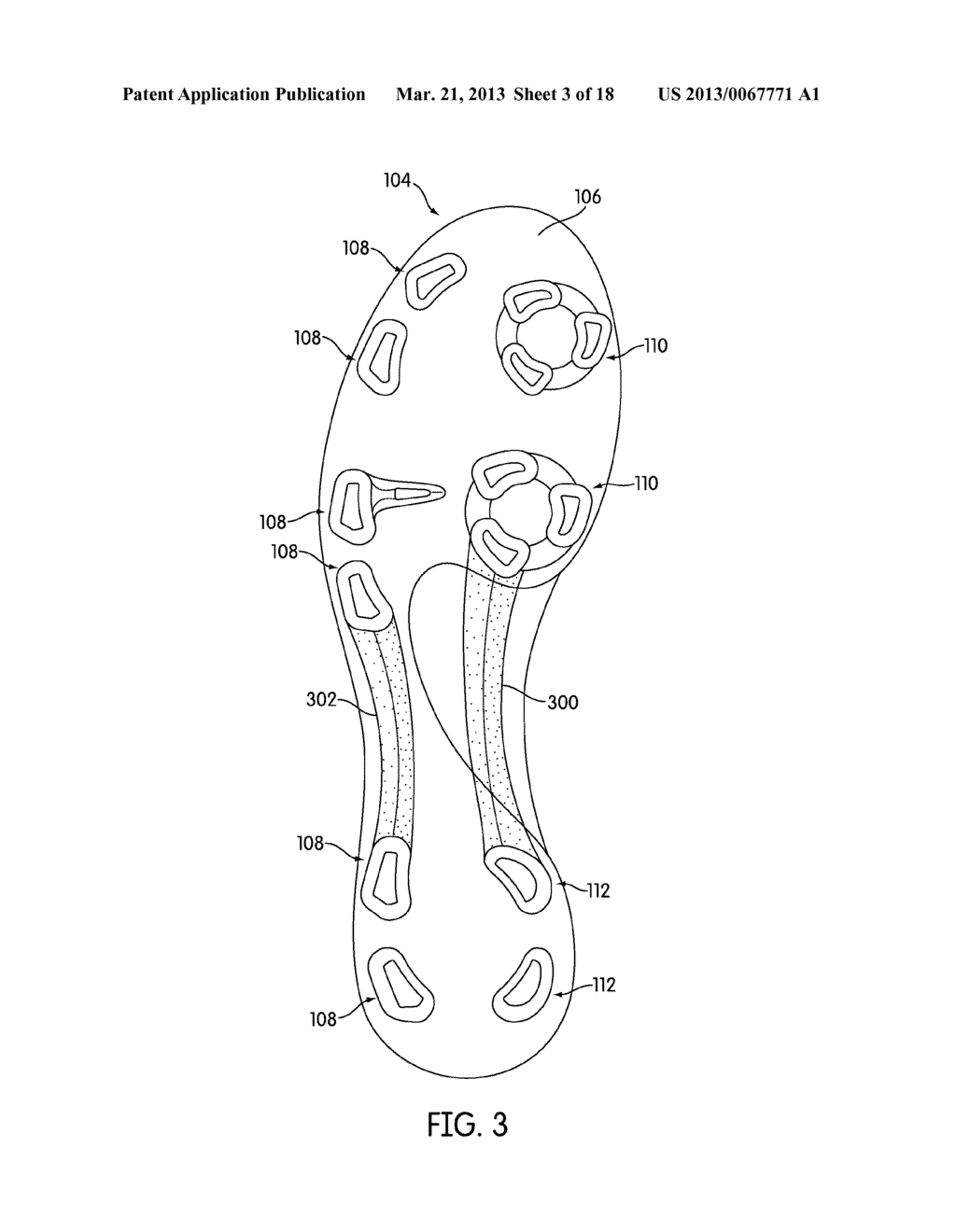 Cut Step Traction Element Arrangement For An Article Of Footwear - diagram, schematic, and image 04