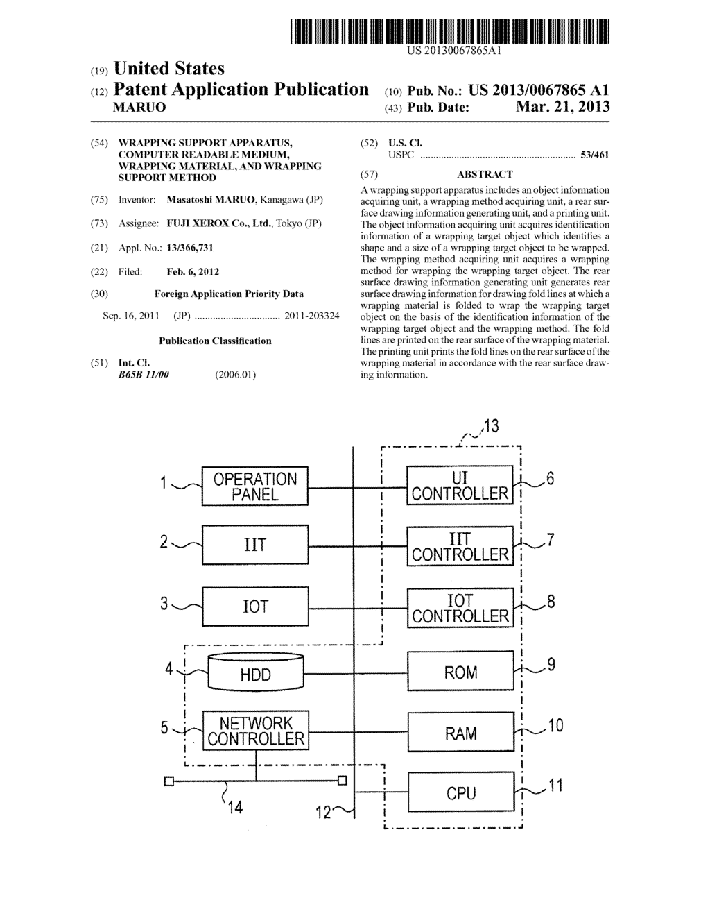 WRAPPING SUPPORT APPARATUS, COMPUTER READABLE MEDIUM, WRAPPING MATERIAL,     AND WRAPPING SUPPORT METHOD - diagram, schematic, and image 01