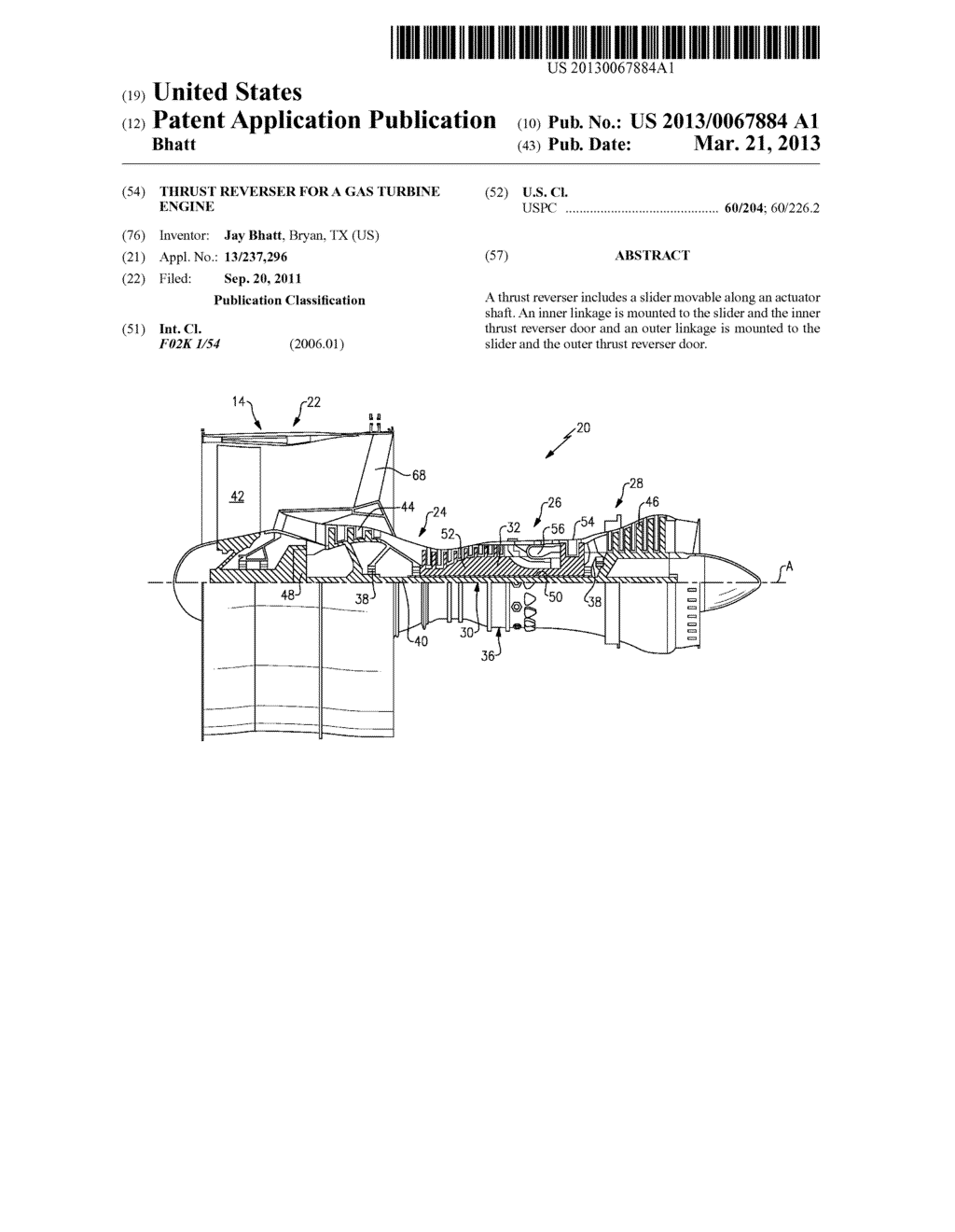 THRUST REVERSER FOR A GAS TURBINE ENGINE - diagram, schematic, and image 01