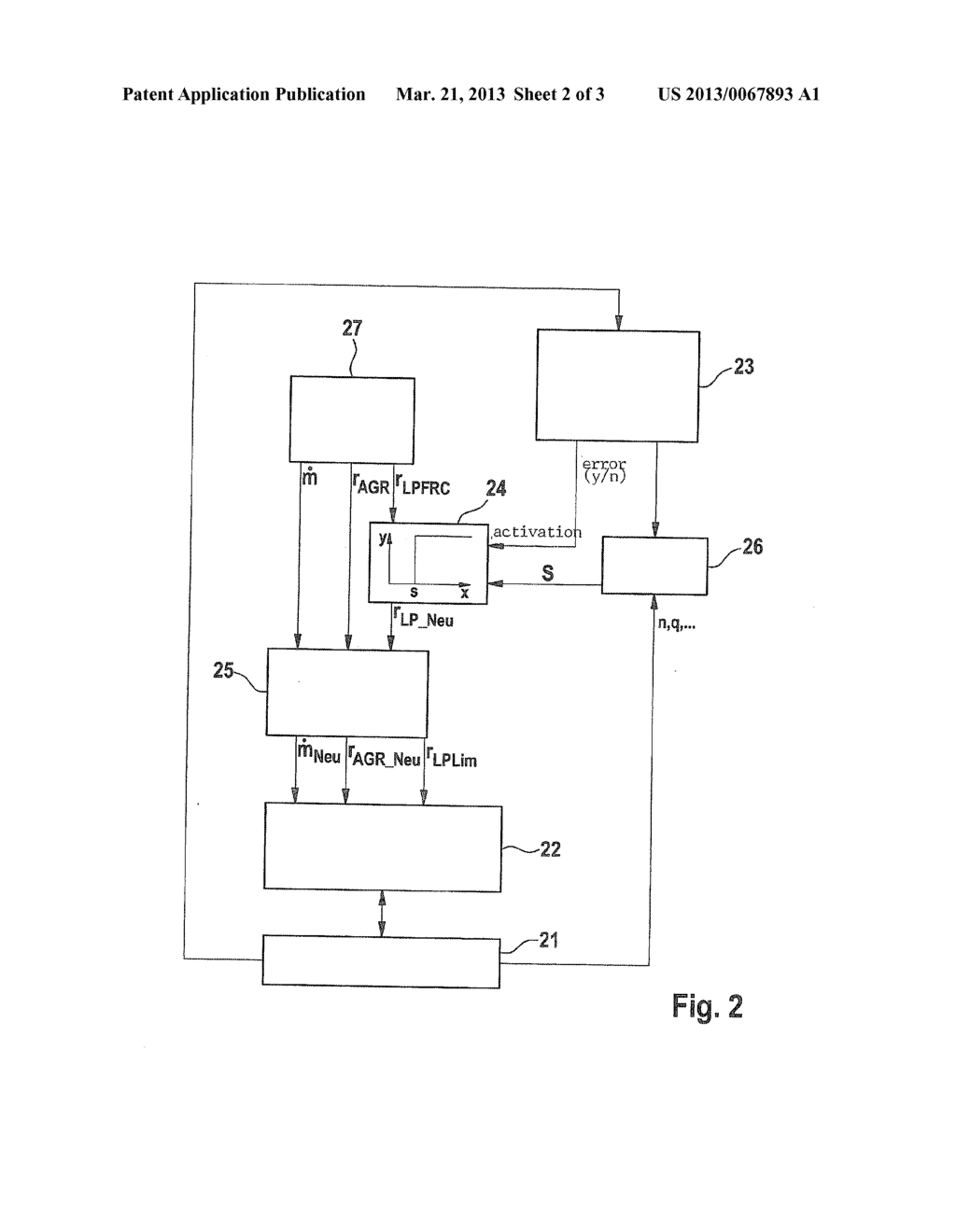 METHOD AND DEVICE FOR DIAGNOSING AN ERROR IN AN EXHAUST GAS RECIRCULATION     SYSTEM - diagram, schematic, and image 03