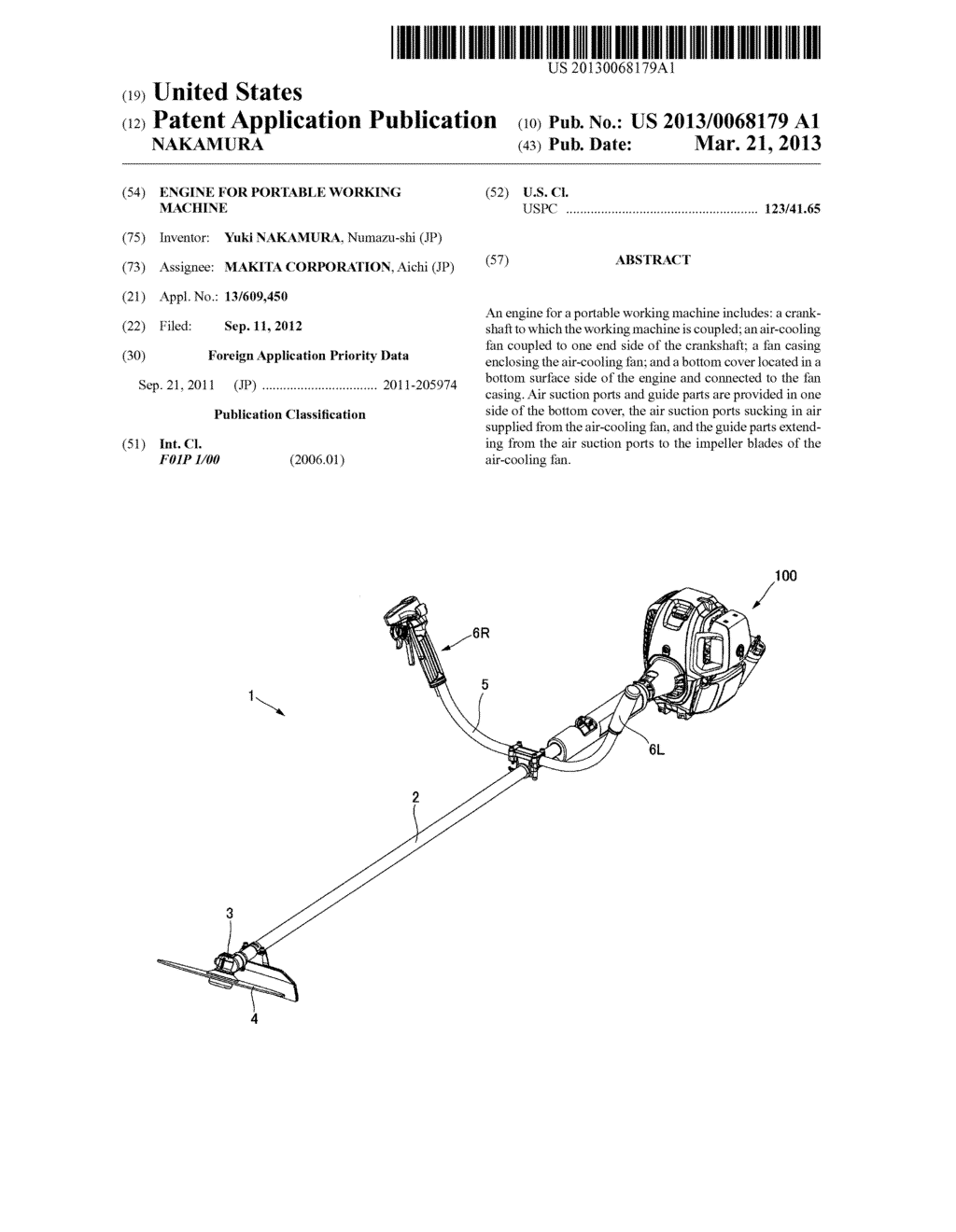 ENGINE FOR PORTABLE WORKING MACHINE - diagram, schematic, and image 01