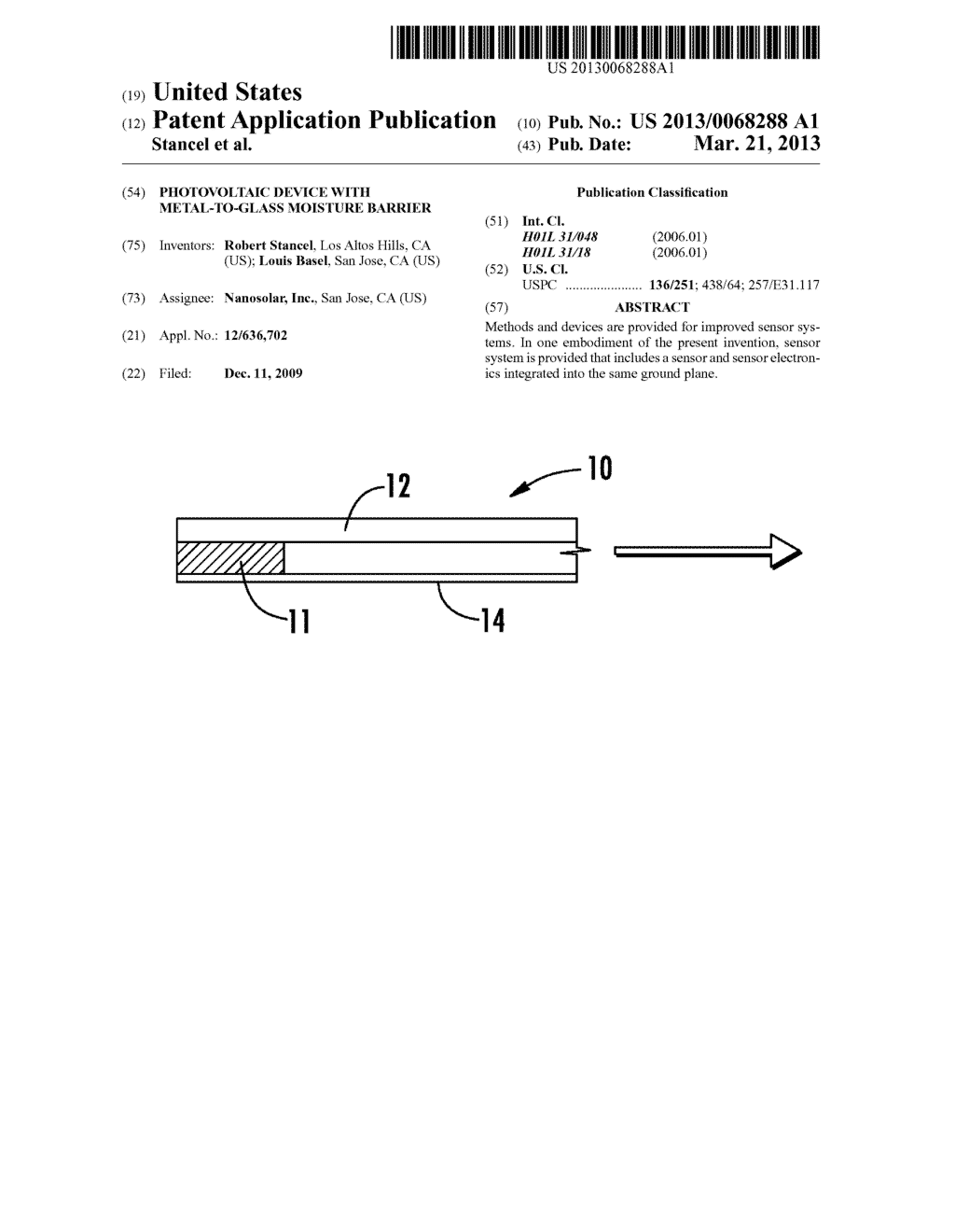 PHOTOVOLTAIC DEVICE WITH METAL-TO-GLASS MOISTURE BARRIER - diagram, schematic, and image 01