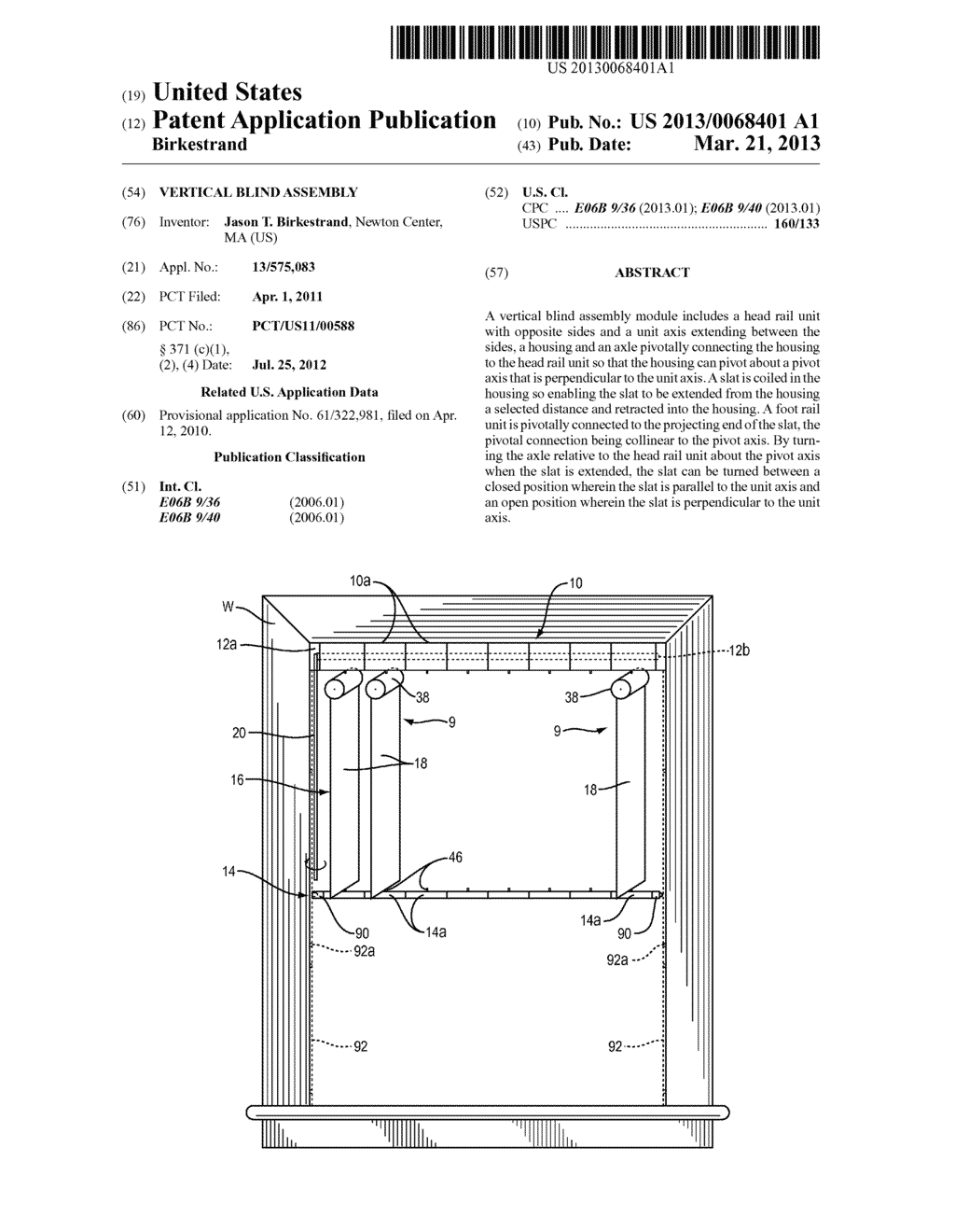 VERTICAL BLIND ASSEMBLY - diagram, schematic, and image 01