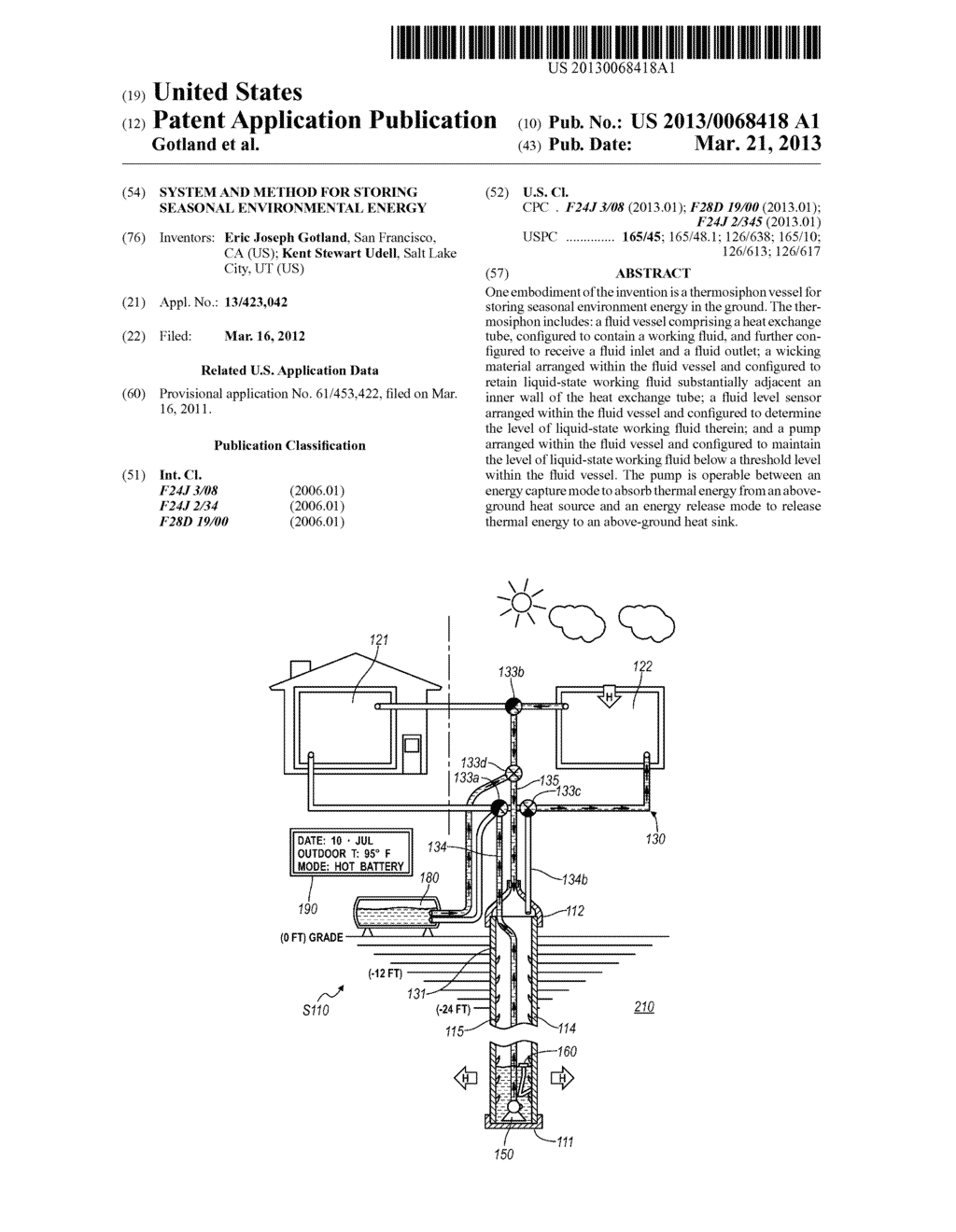 SYSTEM AND METHOD FOR STORING SEASONAL ENVIRONMENTAL ENERGY - diagram, schematic, and image 01