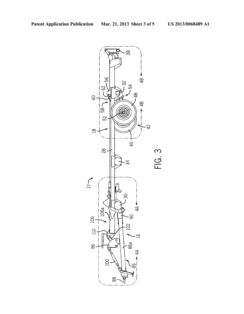 Method And Apparatus For Maintaining Farm Implement Level Throughout     Vertical Range Of Motion - diagram, schematic, and image 04
