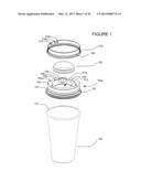 CUP LID WITH INTEGRATED CONTAINER diagram and image