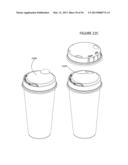 CUP LID WITH INTEGRATED CONTAINER diagram and image