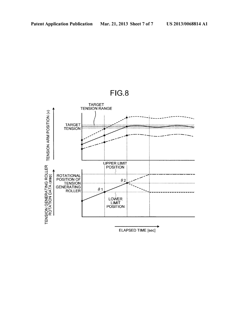 WEB CONVEYING DEVICE, PRINTING APPARATUS, AND TENSION CONTROL METHOD - diagram, schematic, and image 08