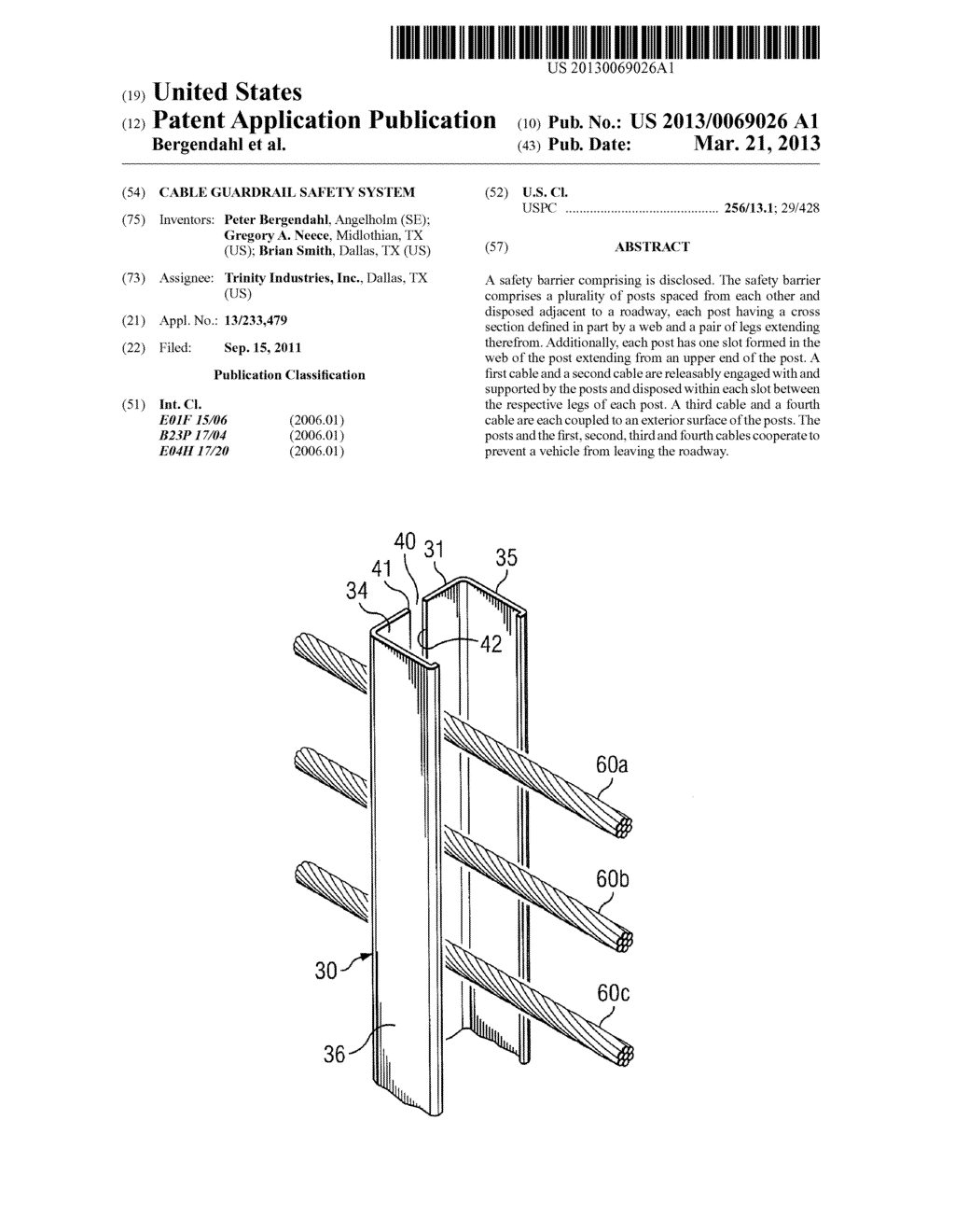 Cable Guardrail Safety System - diagram, schematic, and image 01