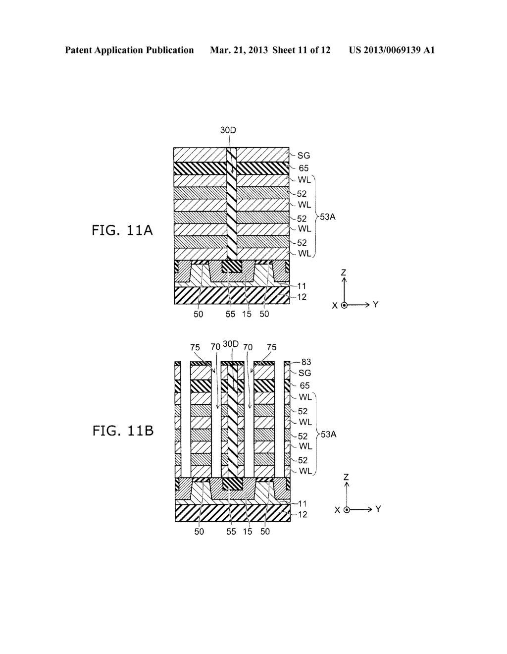 NONVOLATILE SEMICONDUCTOR MEMORY DEVICE AND METHOD FOR MANUFACTURING SAME - diagram, schematic, and image 12