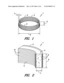 METHOD AND APPARATUS FOR INSERTING A SPACER BETWEEN ANNULAR REINFORCEMENT     BANDS diagram and image