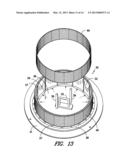 METHOD AND APPARATUS FOR INSERTING A SPACER BETWEEN ANNULAR REINFORCEMENT     BANDS diagram and image