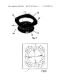 Method for producing annular moldings subjected to tensile or pressure     loading from plastic diagram and image