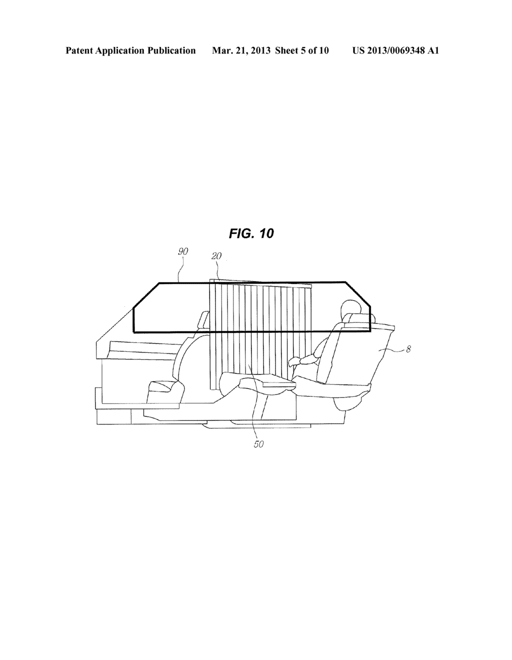 CENTER CURTAIN AIR BAG APPARATUS FOR VEHICLE - diagram, schematic, and image 06