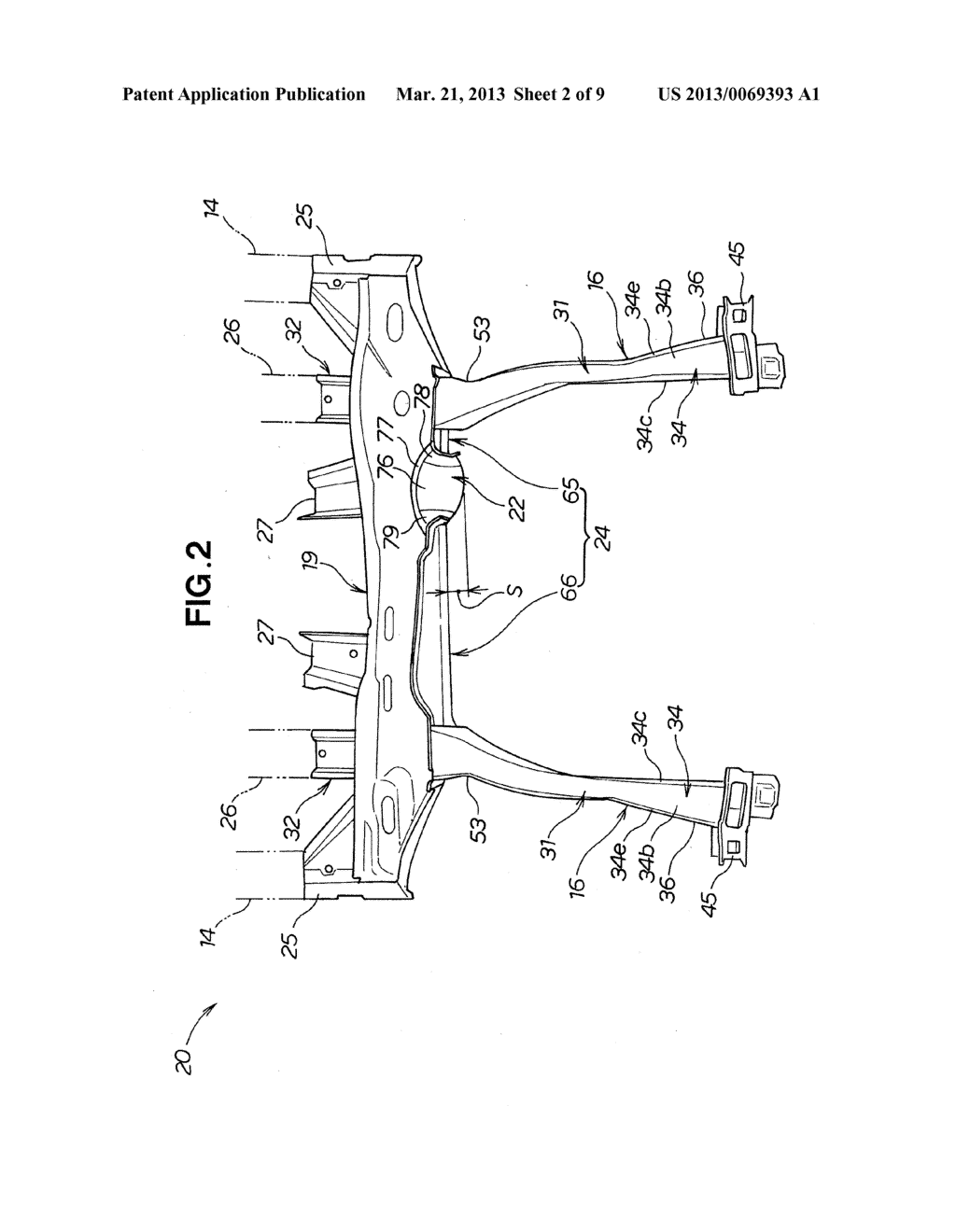 STRUCTURE FOR VEHICLE BODY FRONT PORTION - diagram, schematic, and image 03