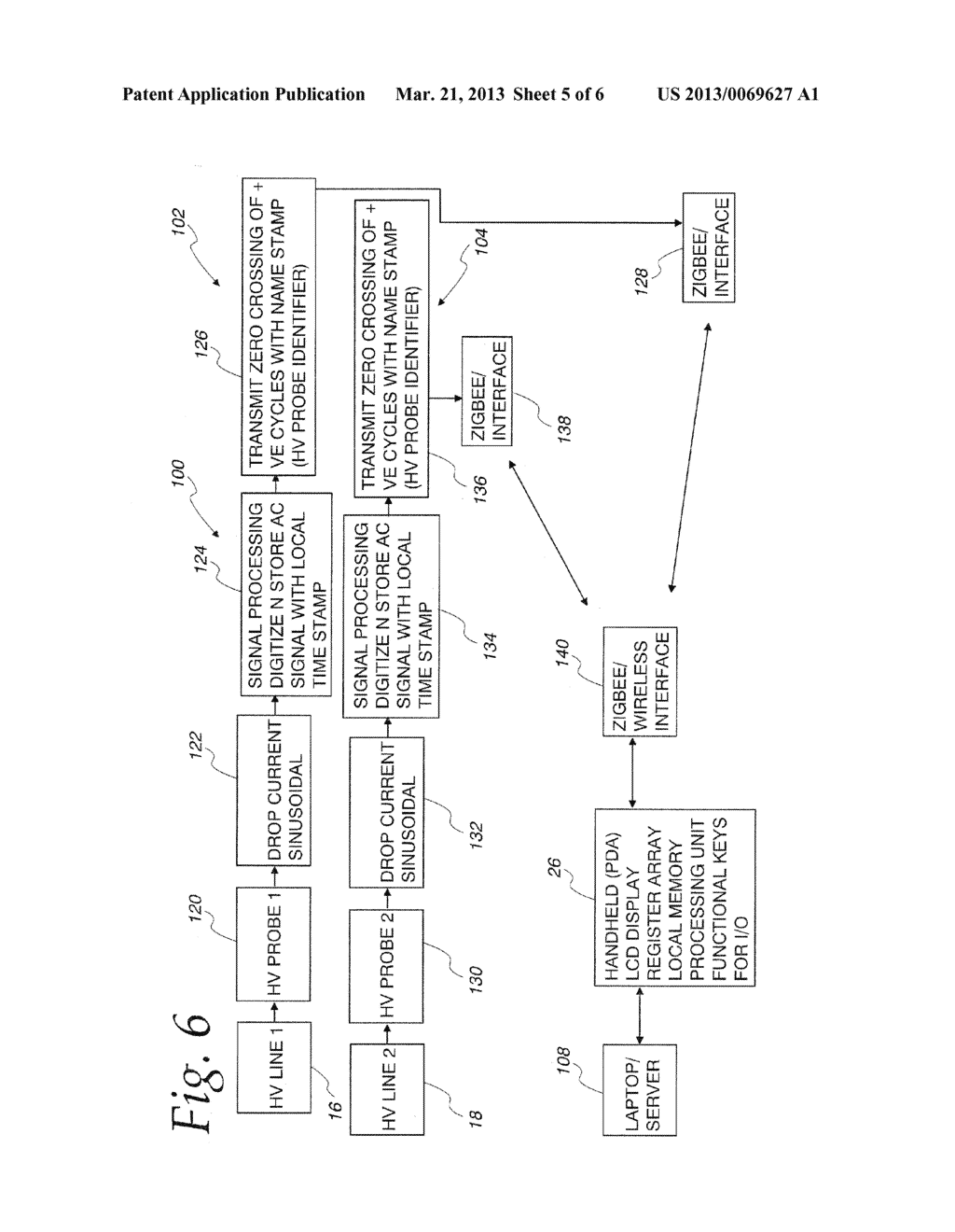 SYSTEM AND METHOD FOR WIRELESS REMOTE DISPLAY FOR HIGH VOLTAGE LINE METER - diagram, schematic, and image 06