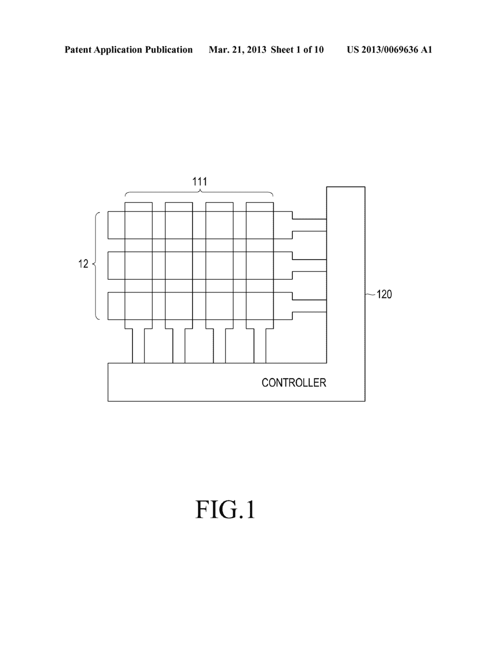 SENSING APPARATUS FOR MEASURING POSITION OF TOUCH OBJECT BY     ELECTROMAGNETIC INDUCTION AND METHOD FOR CONTROLLING THE SAME - diagram, schematic, and image 02