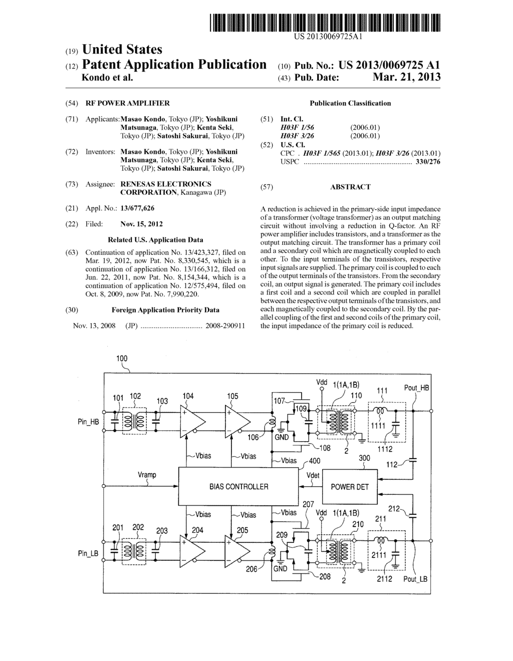 RF POWER AMPLIFIER - diagram, schematic, and image 01