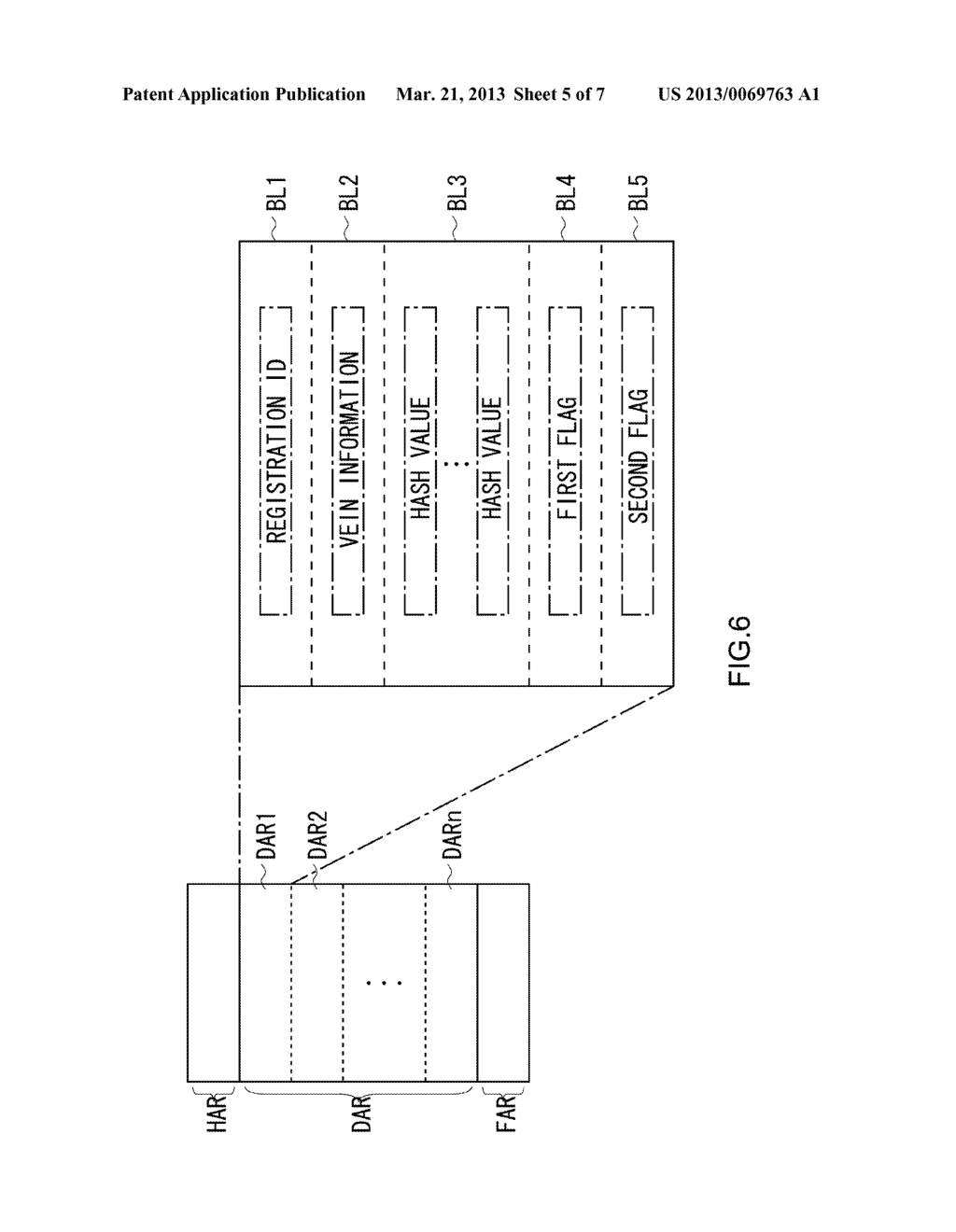 BIOLOGICAL INFORMATION STORING APPARATUS, BIOLOGICAL AUTHENTICATION     APPARATUS, DATA STRUCTURE FOR BIOLOGICAL AUTHENTICATION, AND BIOLOGICAL     AUTHENTICATION METHOD - diagram, schematic, and image 06