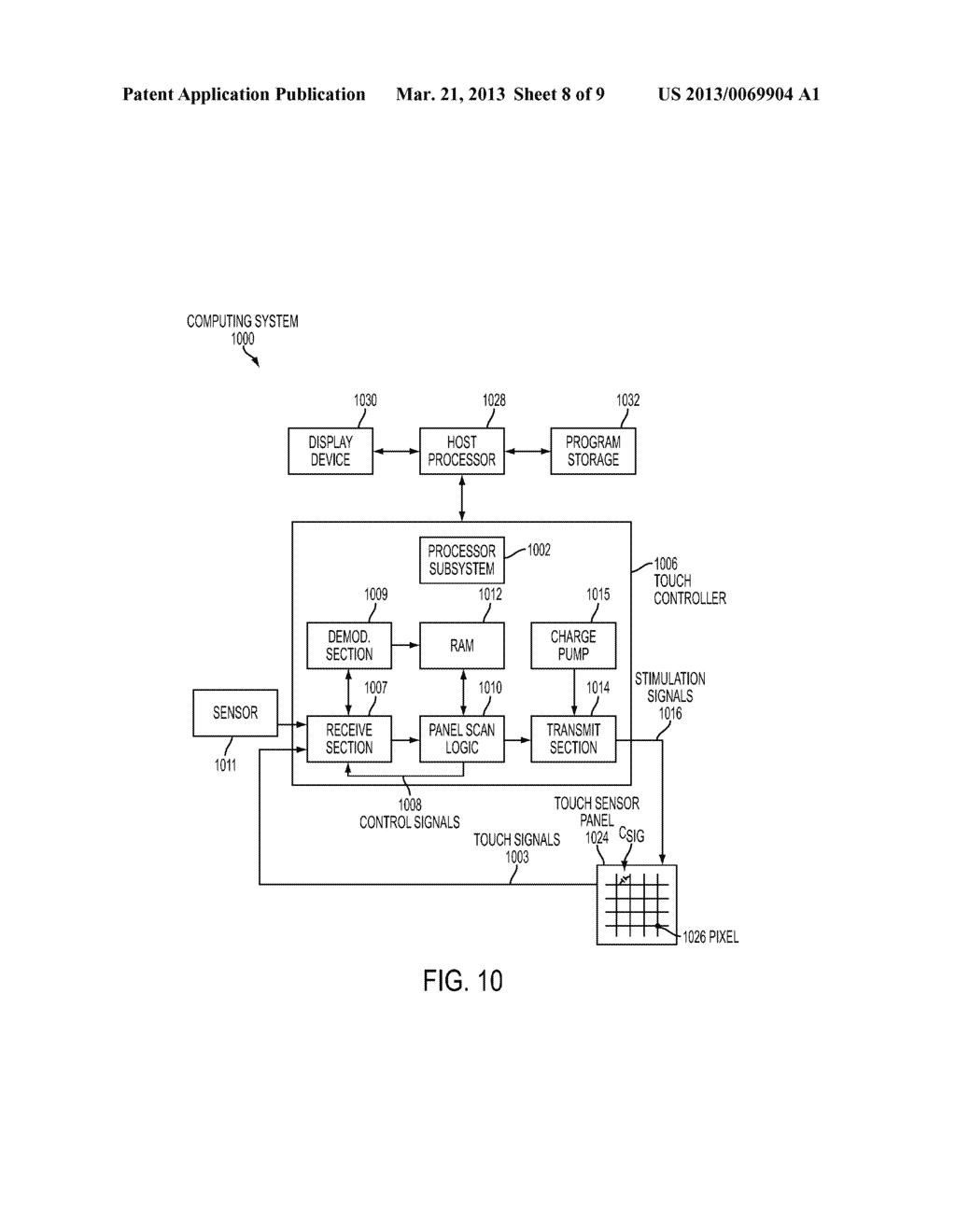 NOISE REJECTION CIRCUIT FOR TOUCH SENSITIVE DISPLAY - diagram, schematic, and image 09