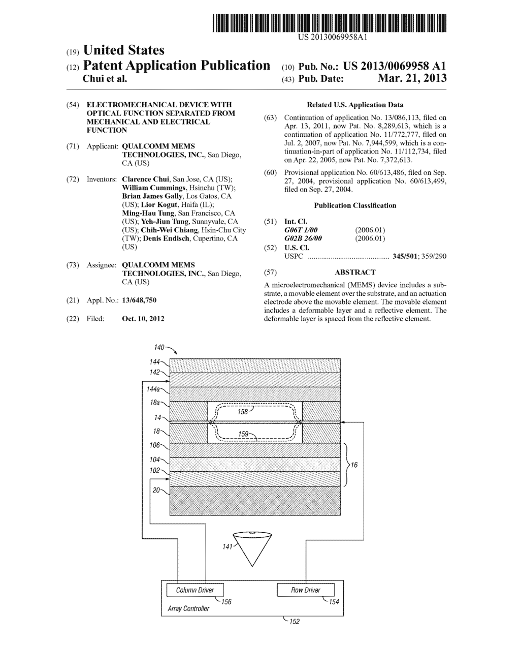 ELECTROMECHANICAL DEVICE WITH OPTICAL FUNCTION SEPARATED FROM MECHANICAL     AND ELECTRICAL FUNCTION - diagram, schematic, and image 01