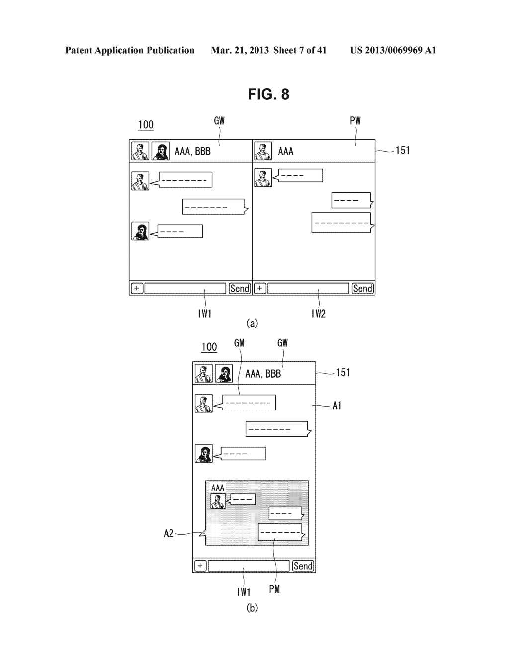 MOBILE TERMINAL AND METHOD FOR DISPLAYING MESSAGE THEREOF - diagram, schematic, and image 08