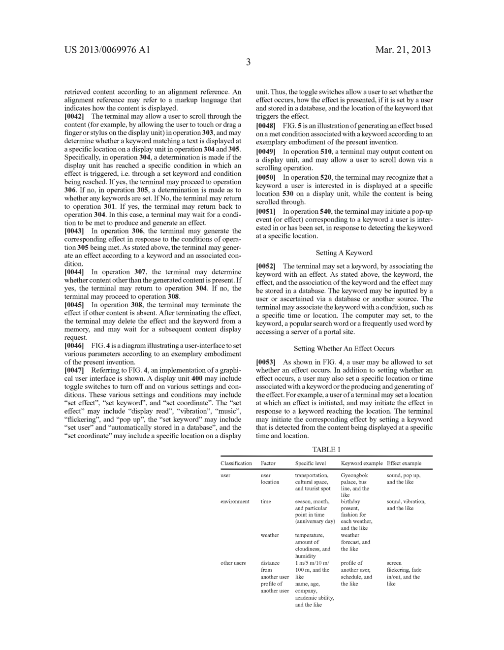 APPARATUS AND METHOD FOR GENERATING AN EFFECT ASSOCIATED WITH A KEYWORD - diagram, schematic, and image 11