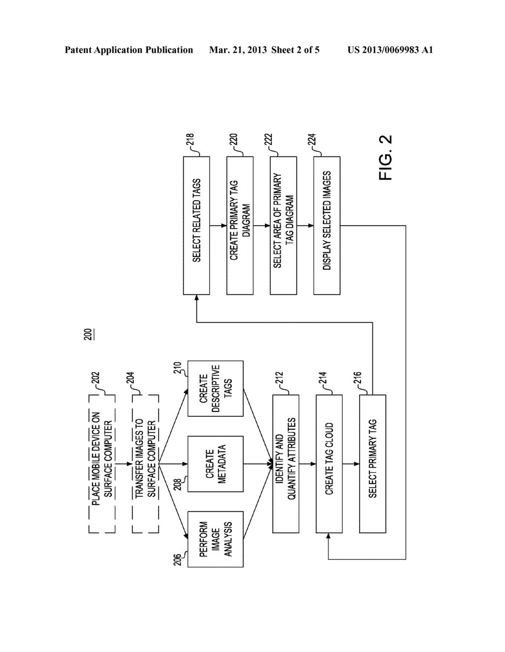 DIGITAL IMAGE SELECTION IN A SURFACE COMPUTING DEVICE - diagram, schematic, and image 03