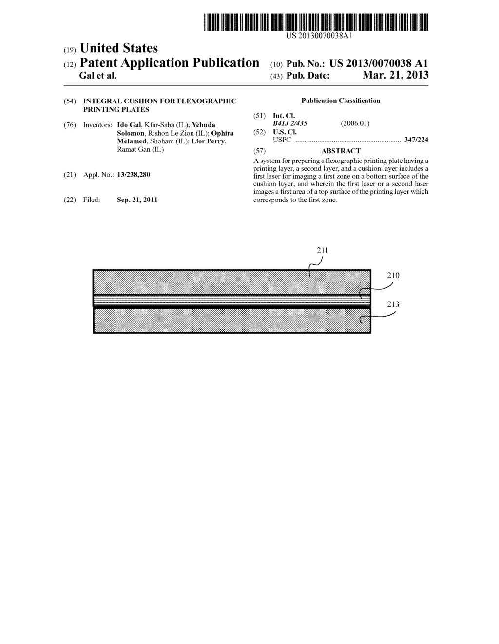 INTEGRAL CUSHION FOR FLEXOGRAPHIC PRINTING PLATES - diagram, schematic, and image 01