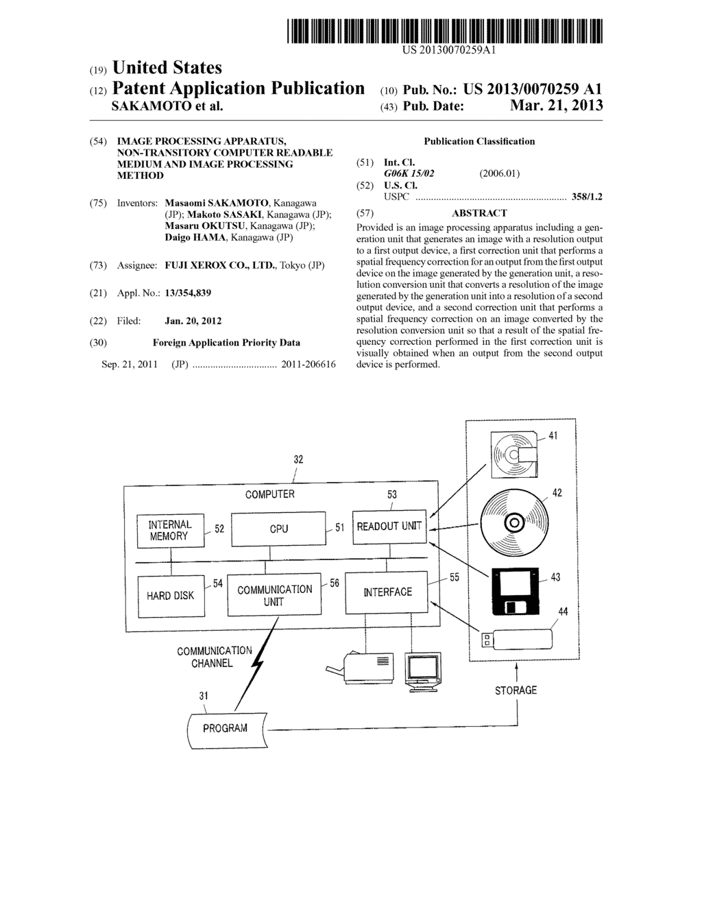 IMAGE PROCESSING APPARATUS, NON-TRANSITORY COMPUTER READABLE MEDIUM AND     IMAGE PROCESSING METHOD - diagram, schematic, and image 01