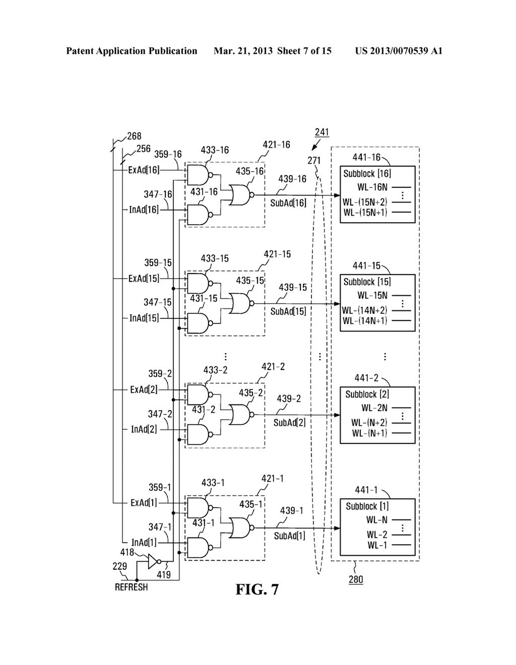 DYNAMIC RANDOM ACCESS MEMORY WITH FULLY INDEPENDENT PARTIAL ARRAY REFRESH     FUNCTION - diagram, schematic, and image 08