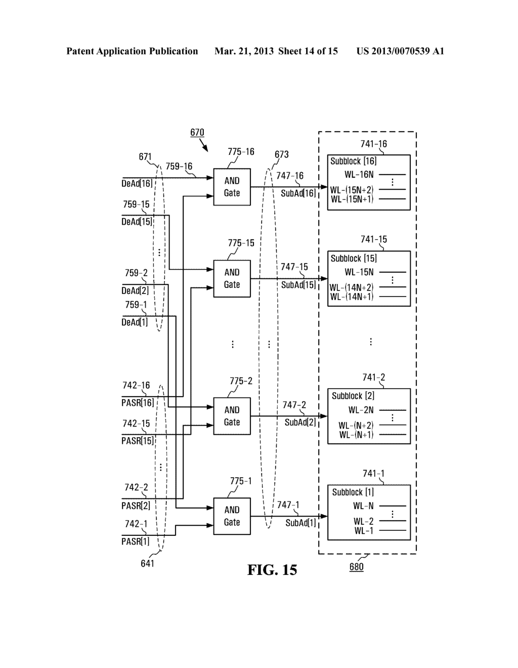 DYNAMIC RANDOM ACCESS MEMORY WITH FULLY INDEPENDENT PARTIAL ARRAY REFRESH     FUNCTION - diagram, schematic, and image 15