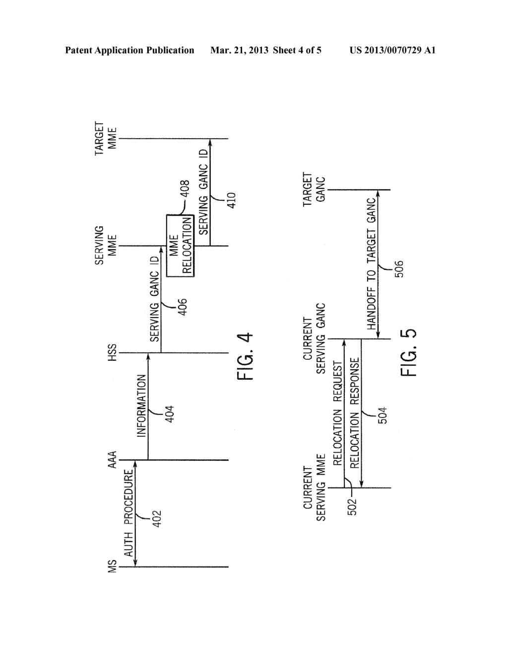 HANDOFF OF A MOBILE STATION BETWEEN PACKET-SWITCHED AND CIRCUIT-SWITCHED     WIRELESS DOMAINS - diagram, schematic, and image 05