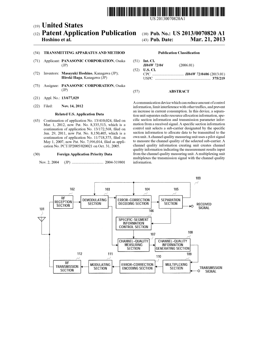 TRANSMITTING APPARATUS AND METHOD - diagram, schematic, and image 01