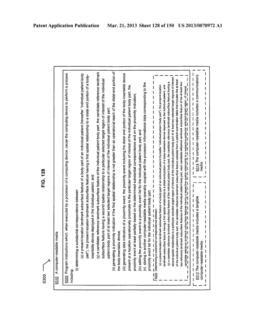 Patient verification based on a landmark subsurface feature of the     patient's body part - diagram, schematic, and image 129