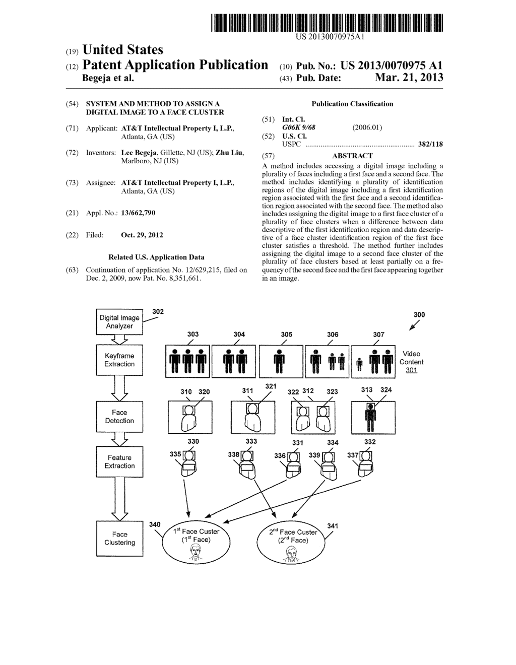 System and Method to Assign a Digital Image to a Face Cluster - diagram, schematic, and image 01