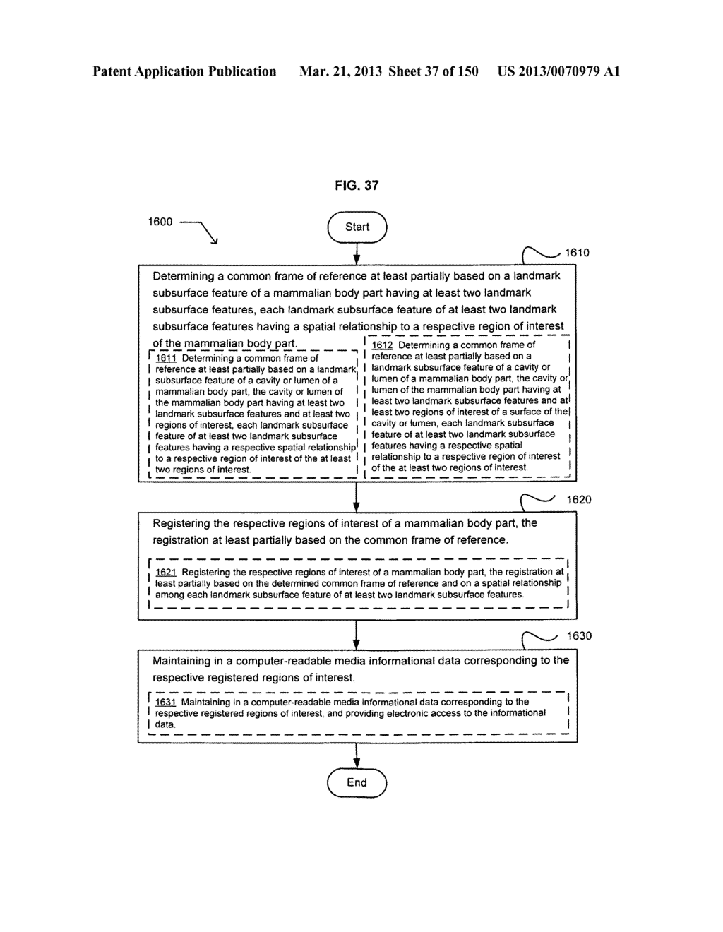 Registering regions of interest of a body part to a coordinate system - diagram, schematic, and image 38