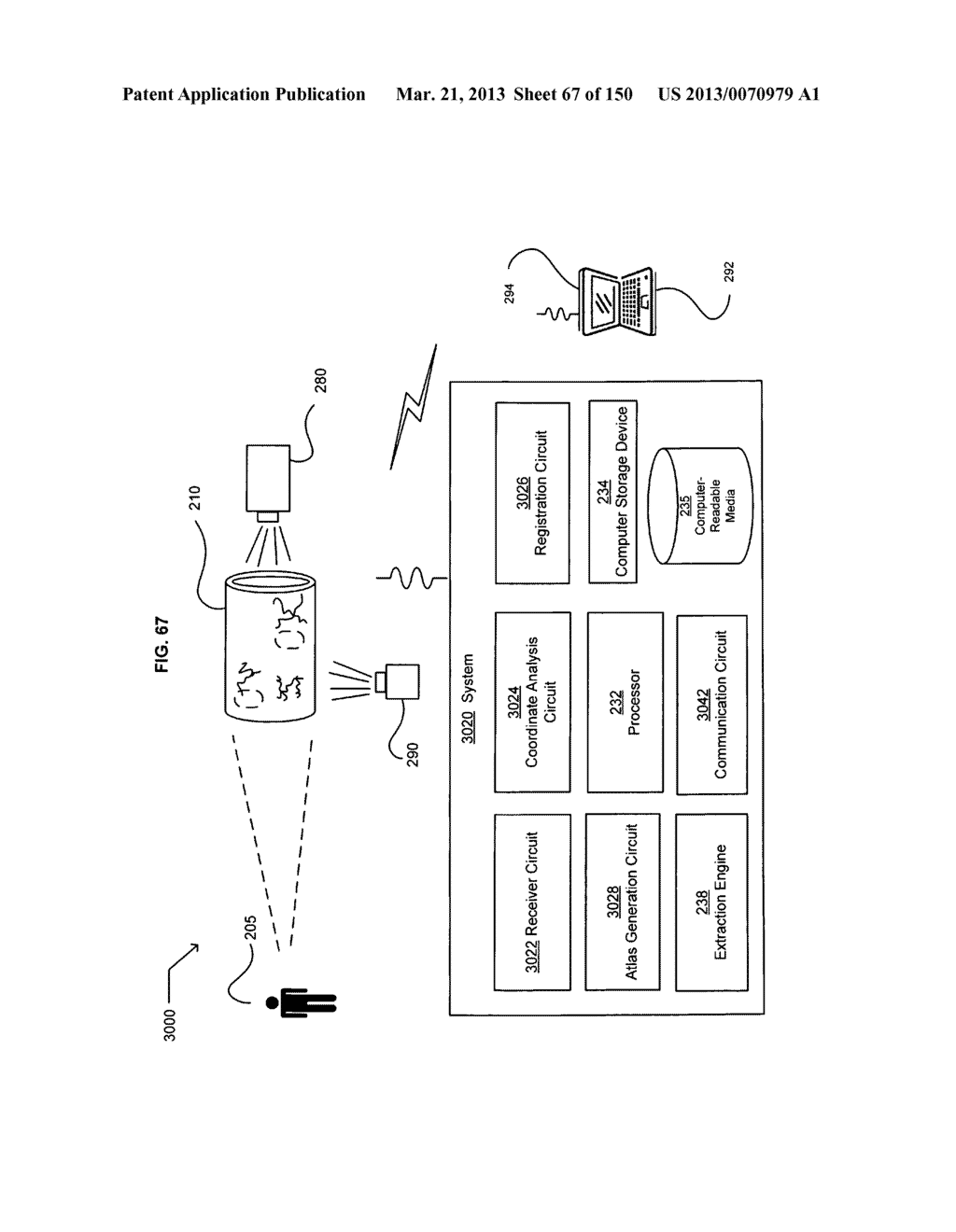 Registering regions of interest of a body part to a coordinate system - diagram, schematic, and image 68