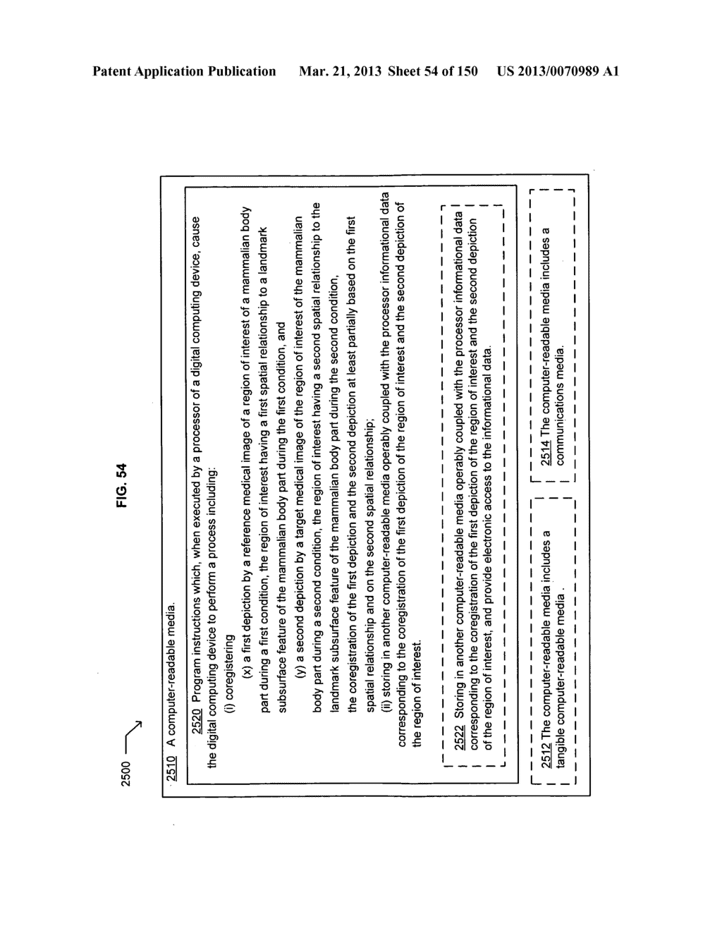 Registering a region of interest of a body part to a landmark subsurface     feature of the body part - diagram, schematic, and image 55