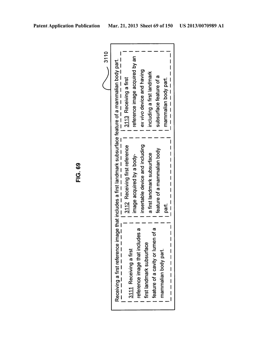 Registering a region of interest of a body part to a landmark subsurface     feature of the body part - diagram, schematic, and image 70