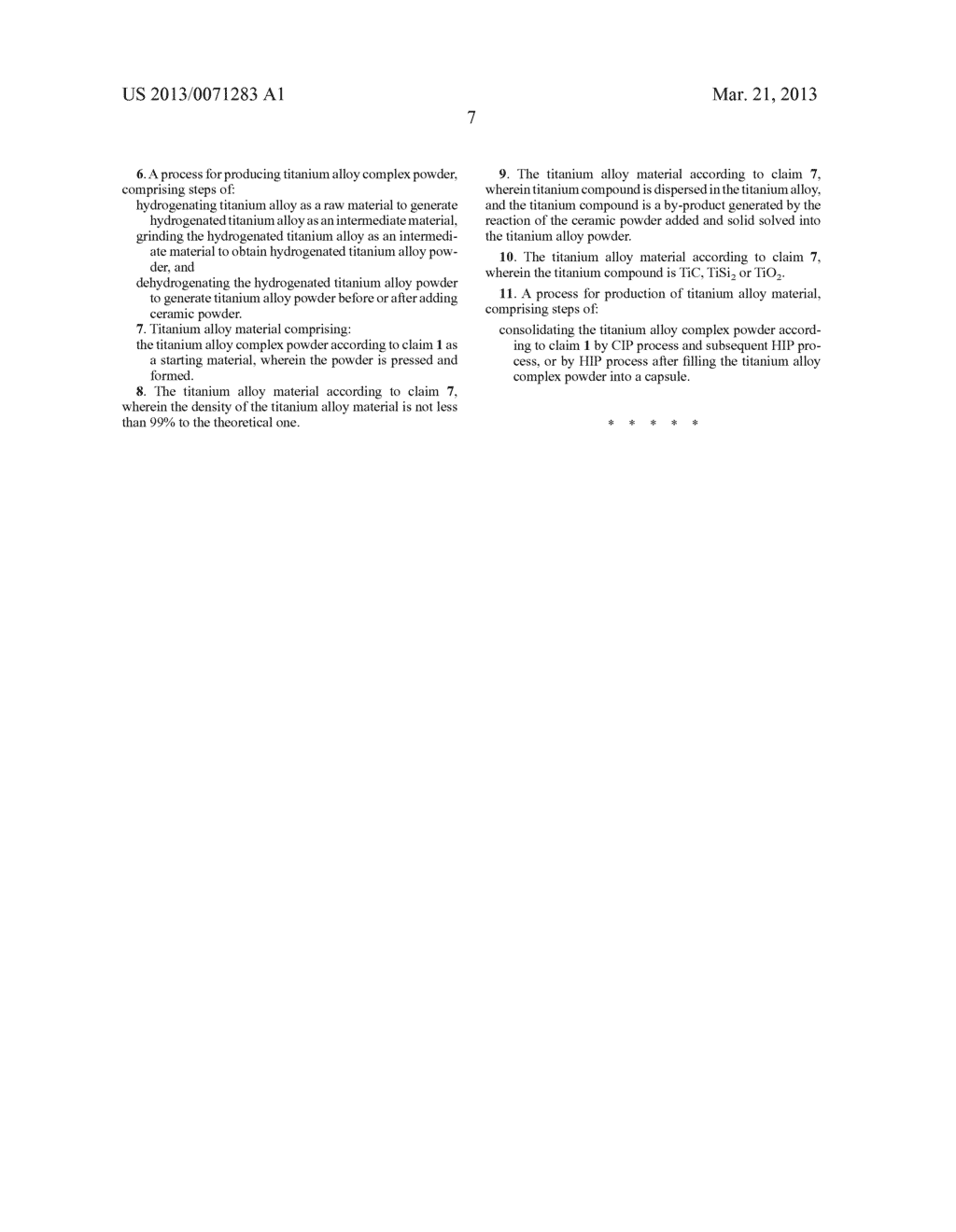 TITANIUM ALLOY COMPLEX POWDER CONTAINING CERAMIC AND PROCESS FOR     PRODUCTION THEREOF, CONSOLIDATED TITANIUM ALLOY MATERIAL USING THIS     POWDER AND PROCESS FOR PRODUCTION THEREOF - diagram, schematic, and image 10