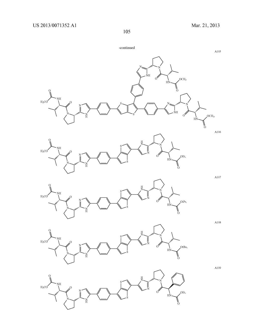 5,5-FUSED ARYLENE OR HETEROARYLENE HEPATITIS C VIRUS INHIBITORS - diagram, schematic, and image 106