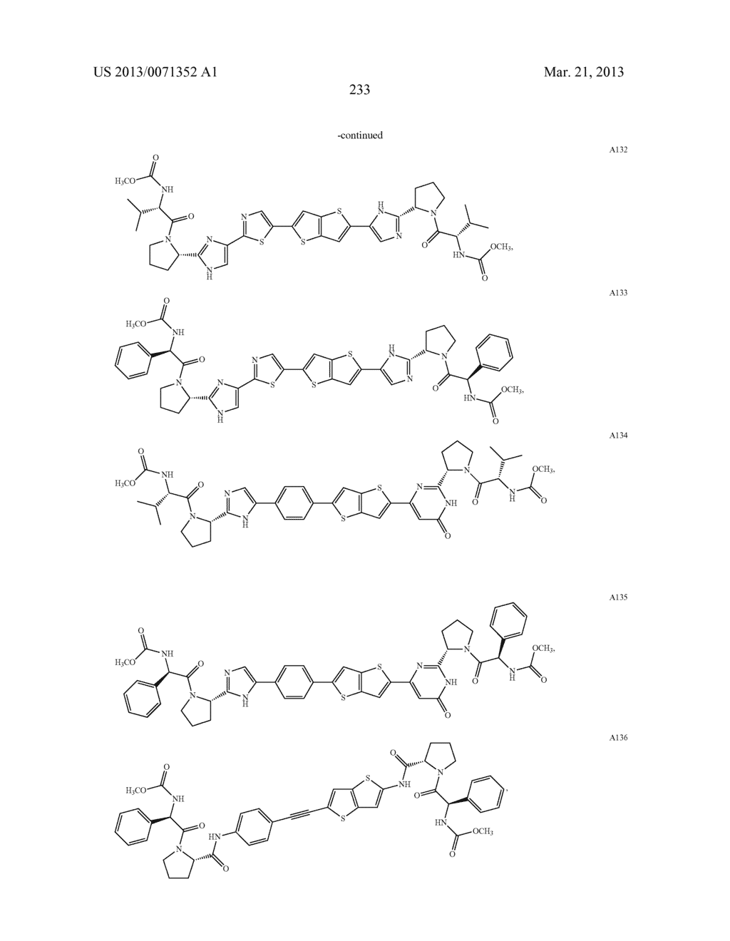 5,5-FUSED ARYLENE OR HETEROARYLENE HEPATITIS C VIRUS INHIBITORS - diagram, schematic, and image 234